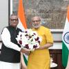 The Vice President of India & Chairman of the Rajya Sabha, Shri C. P. Radhakrishnan met the Chief Minister of Haryana, Shri Nayab Singh Saini at Vice-President’s Enclave, in New Delhi on October 09, 2025.