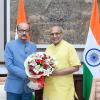 Hon’ble Governor of Chhattisgarh, Shri Ramen Deka, called on Hon’ble Vice-President Shri C. P. Radhakrishnan at the Vice-President’s Enclave on October 15, 2025.