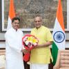 Hon'ble Chief Minister of Tripura, Prof. (Dr.) Manik Saha, called on Hon’ble Vice-President Shri C. P. Radhakrishnan at the Vice-President’s Enclave on October 15, 2025.