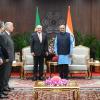 The Vice-President of India, Shri C. P. Radhakrishnan met Vice-President and Minister of Development, Industry, Trade & Services of Brazil, Mr. Geraldo Alckmin, who is on an official visit to India, at the Vice-President’s Enclave, in New Delhi on October 16, 2025.