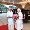 The Vice-President of India & Chairman of the Rajya Sabha, Shri C. P. Radhakrishnan warmly received PM and exchanged Deepawali greetings at Vice-President’s Enclave, in New Delhi on October 20, 2025.