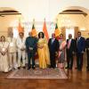 Prime Minister of Sri Lanka Dr. Harini Amarasuriya hosted a luncheon meeting for the Vice President of India, Shri C. P. Radhakrishnan, at the official residence of the Prime Minister, Temple Trees, in Colombo on 19.04.2026