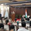 A delegation of School Students from Guntur district, Andhra Pradesh called on Vice President Shri C. P. Radhakrishnan at Uprashtrapati Bhavan on 21.05.2026 