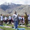 Vice President Shri C. P. Radhakrishnan participated in the International Day of Yoga celebrations at Spituk Stadium in Leh, Ladakh on 21.06.2026