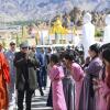 Vice President Shri C. P. Radhakrishnan visited the Mahabodhi International Meditation Centre (MIMC) and Buddha Park of Peace in Devachan Campus, Leh on 21.06.2026 