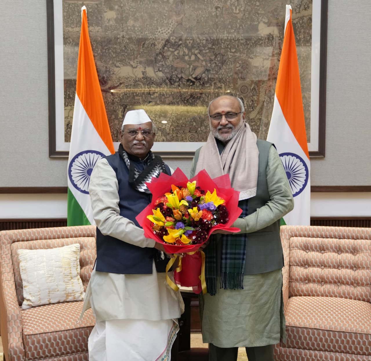 Hon’ble Governor of Rajasthan, Shri Haribhau Kisanrao Bagde, called on the Hon’ble Vice-President, Shri C. P. Radhakrishnan, at the Vice-President’s Enclave on 16.12.2025 Hon’ble Governor of Rajasthan, Shri Haribhau Kisanrao Bagde, called on the Hon’ble Vice-President, Shri C. P. Radhakrishnan, at the Vice-President’s Enclave on 16.12.2025